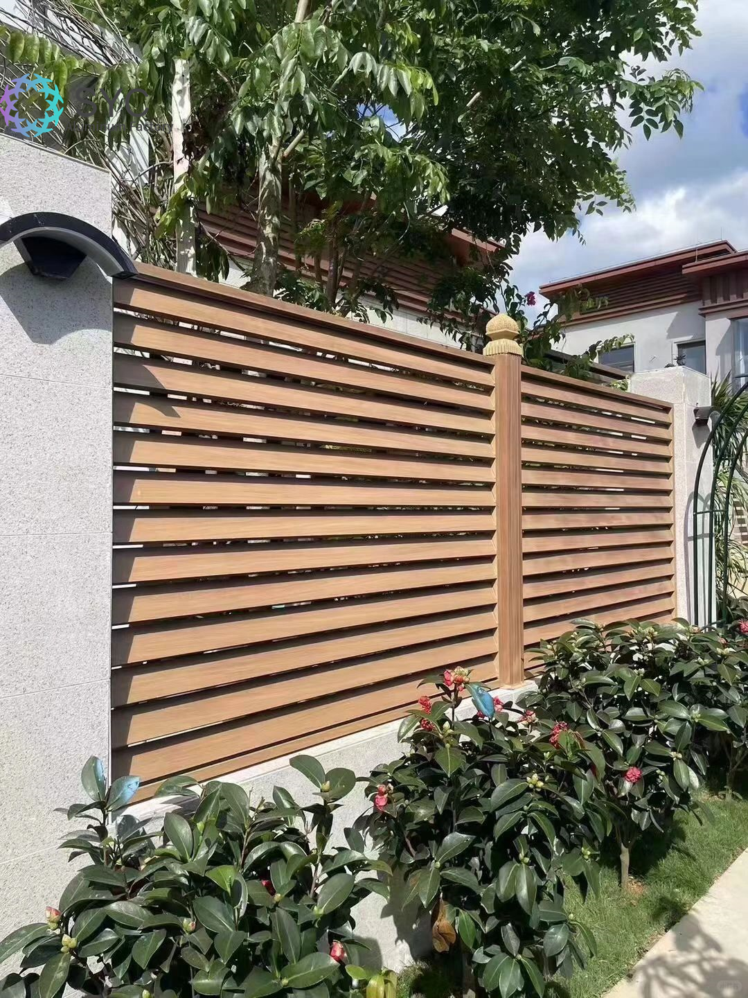 Outdoor Waterproof Aluminum Louver Fence Modern Aluminum Fence Gates Aluminum and Fences for Front Yards