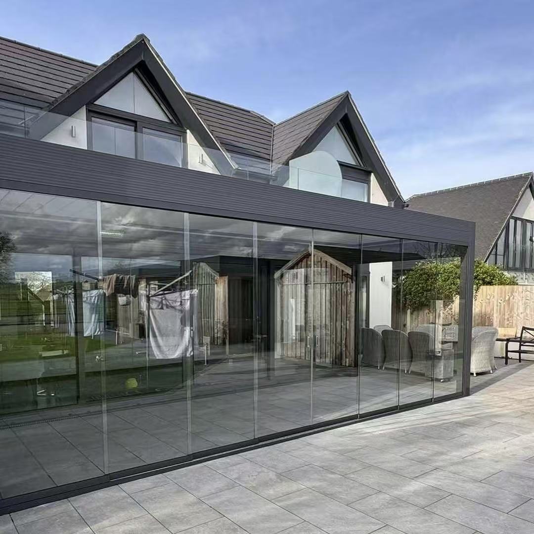 Custom Electric Louver Roof Aluminum Sunroom Pergola Sunshade Rain Proof for Patio Garden Backyard Design