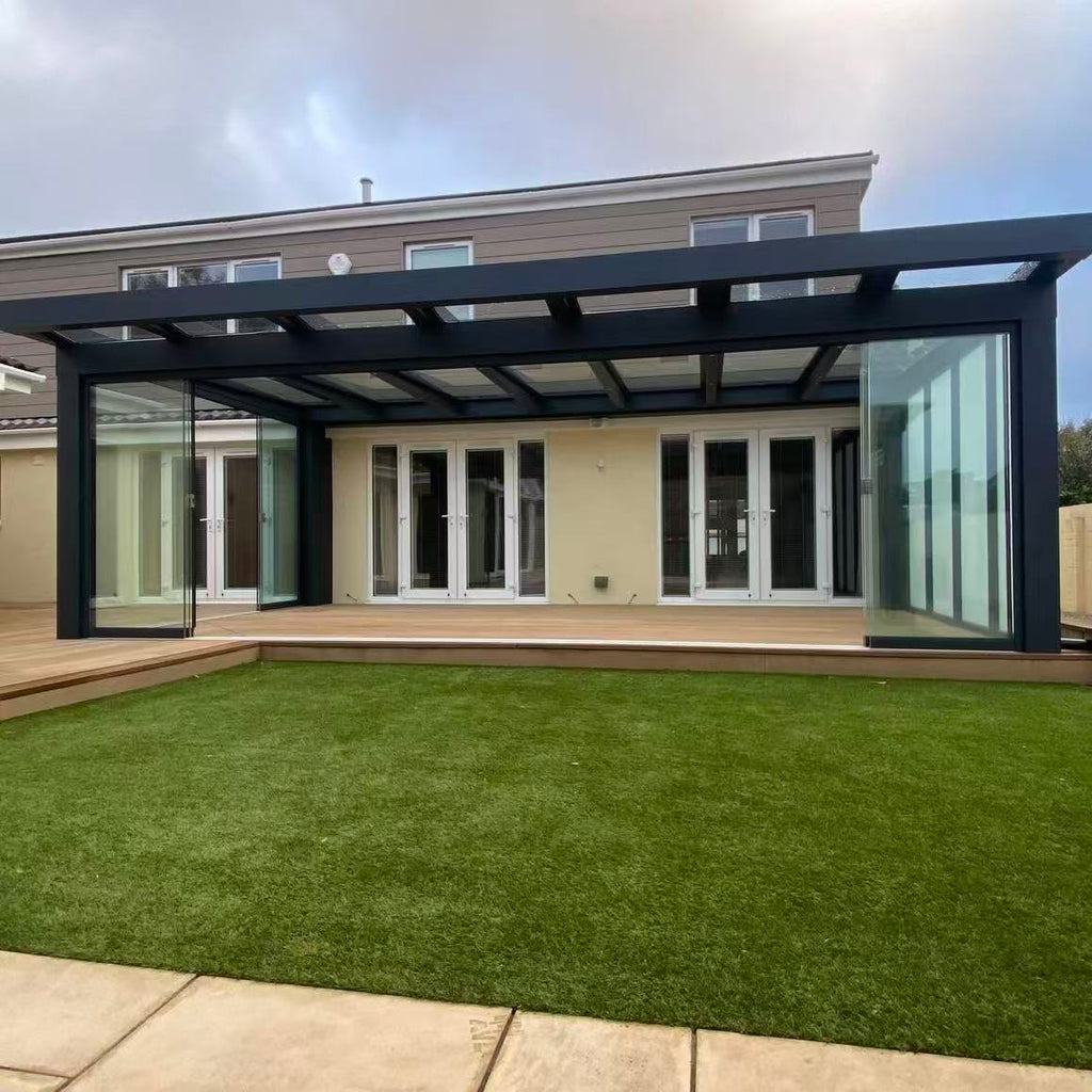 Factory Direct Durable All Aluminum Sunroom with Tempered Glass for Year-round Outdoor Patio Garden
