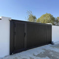 Factory Direct Heavy Duty Aluminum Driveway Gate Horizontal Privacy Metal Gate for Courtyard & Outdoor Use