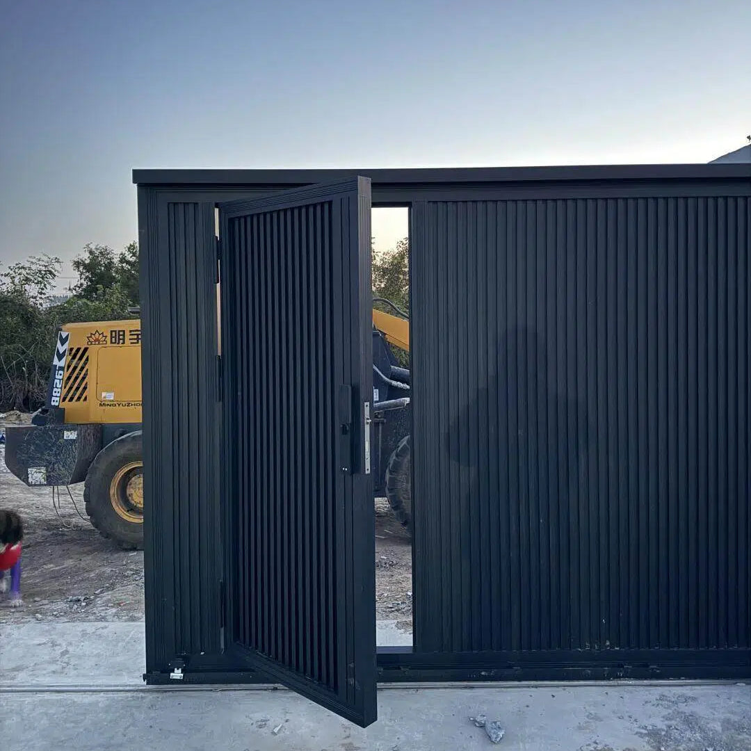 Factory Direct Heavy Duty Aluminum Driveway Gate Horizontal Privacy Metal Gate for Courtyard & Outdoor Use
