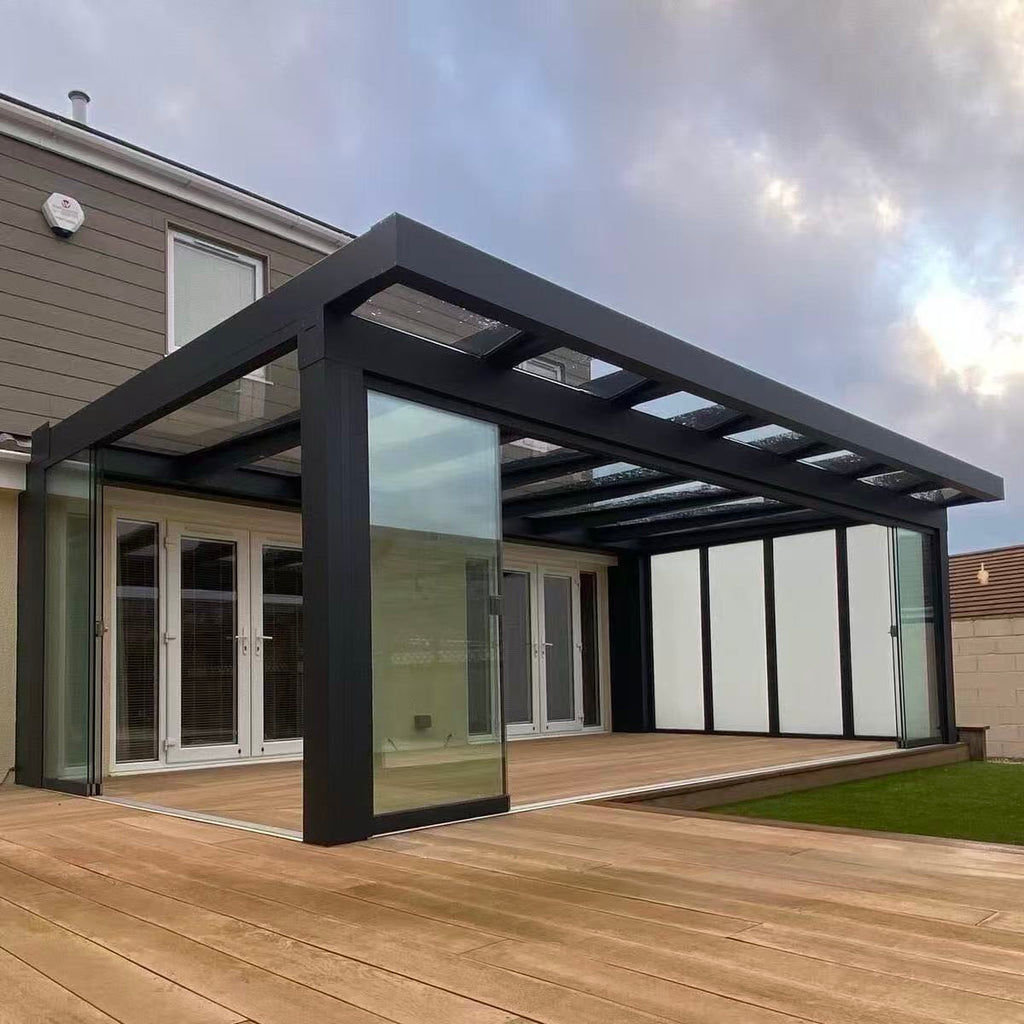 Factory Direct Durable All Aluminum Sunroom with Tempered Glass for Year-round Outdoor Patio Garden