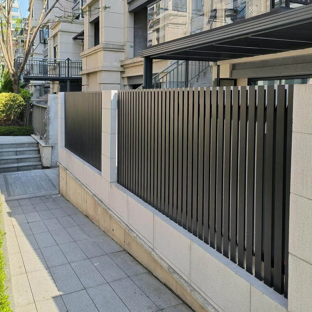 Heavy Duty Aluminum Vertical Privacy Slat Fence Modular Metal Garden Fence Panels for Patio & Yard