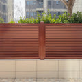 Brown Powder Coated Aluminum Fence Panels Horizontal Slat Outdoor Rust Proof Easy Assembly Privacy Fence for Garden Villa