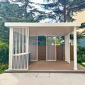 Chinese Style Aluminum Pergola Decorative Roof Weatherproof Easy Assembly Rustproof for Backyard Patio Garden