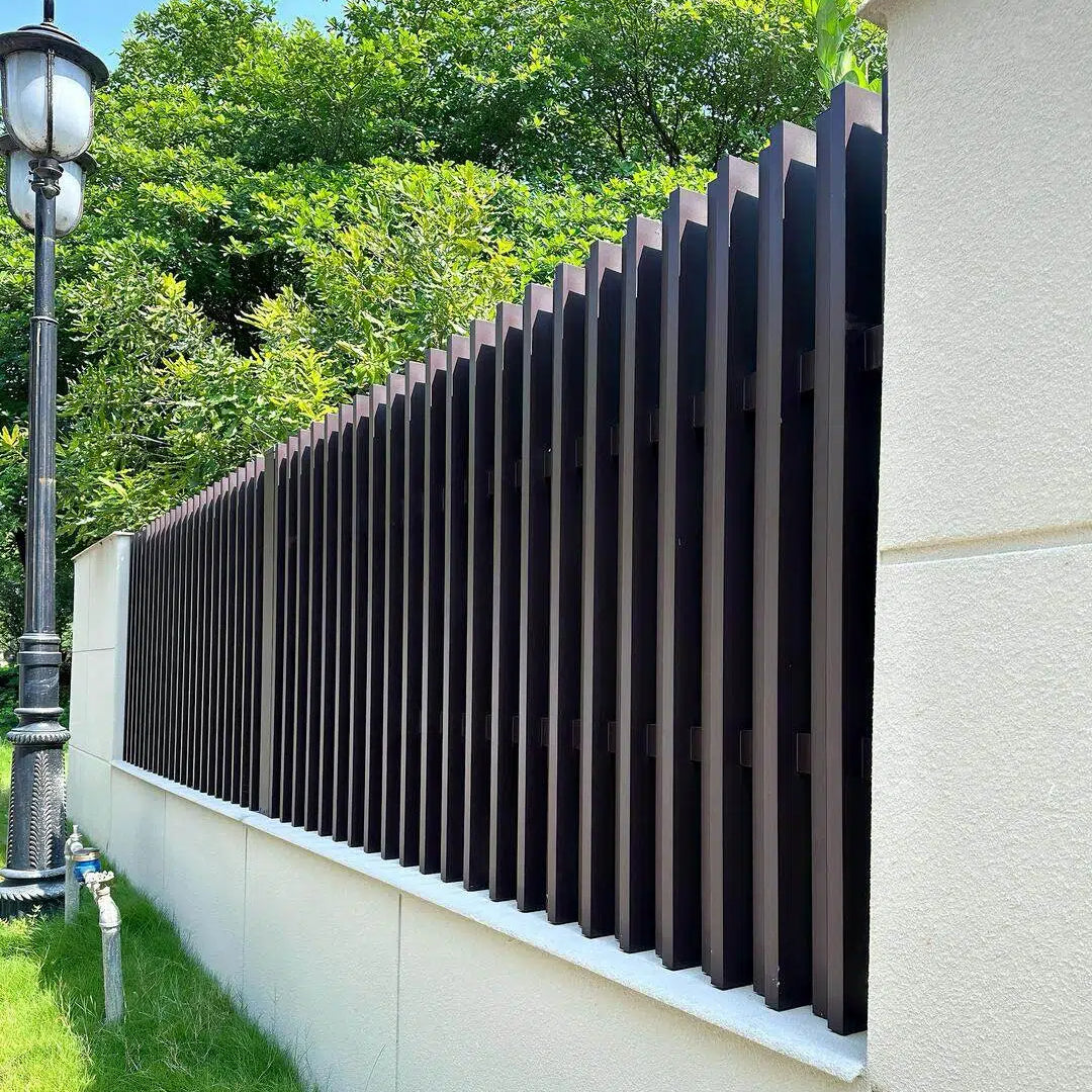 Heavy Duty Aluminum Vertical Privacy Slat Fence Modular Metal Garden Fence Panels for Patio & Yard