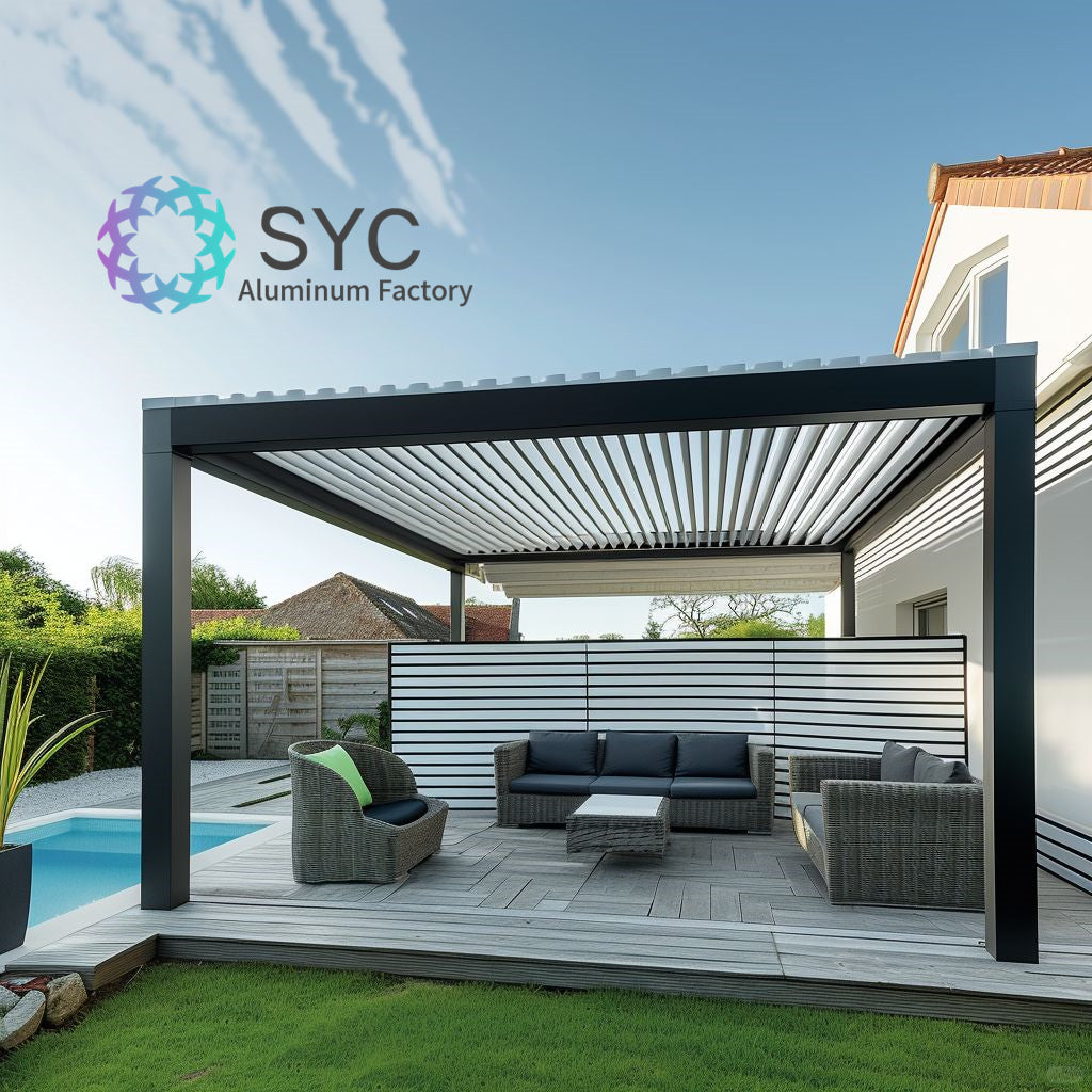Waterproof Aluminum Pergola Aluminum Gazebo Garden With Remote Control