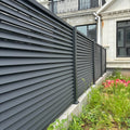 Easy Assembly Aluminum Fence Maintenance-Free Horizontal Slat Fencing with Anti-Rust Coating for Villa and Garden
