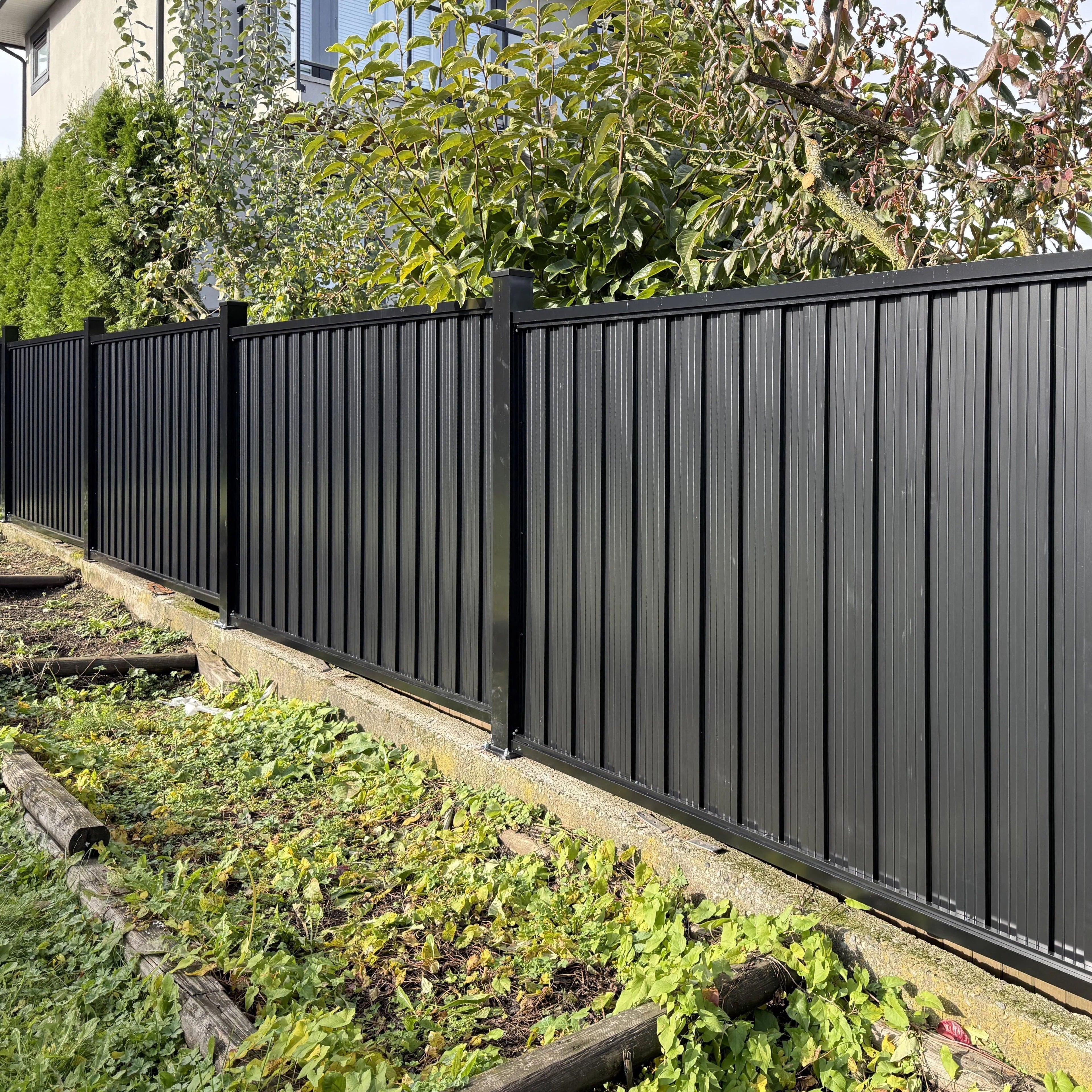 Fast Delivery Aluminum Vertical Slat Fence Rustproof Metal Fence Panel Fast Shipping Privacy Fence for Garden Courtyard Outdoor