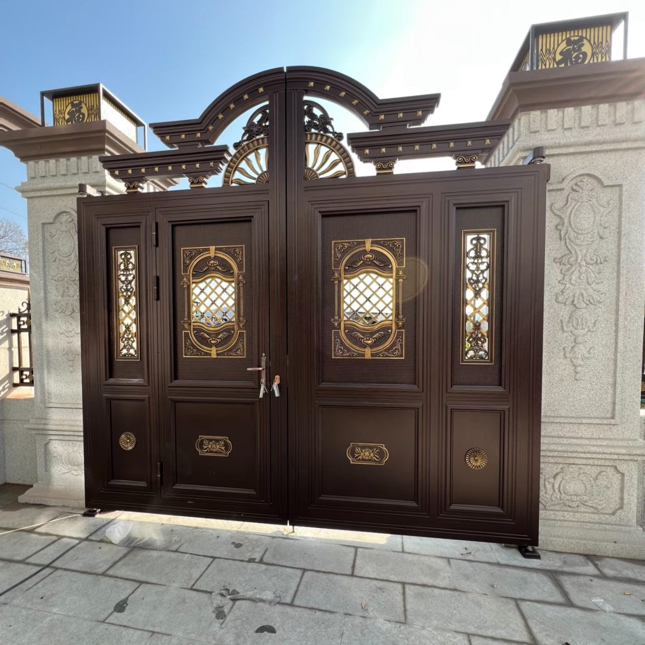 Luxury Aluminum Alloy European Style Gate for Villa Estate Powder Coated Rustproof
